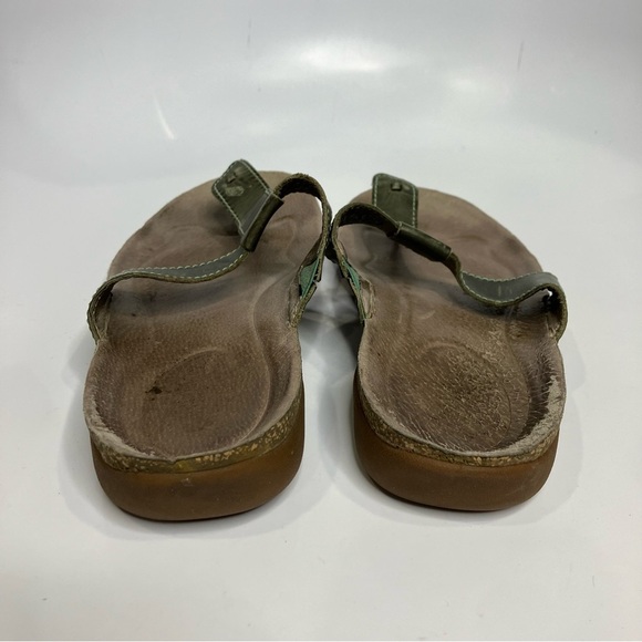 Keen Ana Cortez green leather flip flops sandals women’s size 8.5 boho casual - Picture 5 of 9